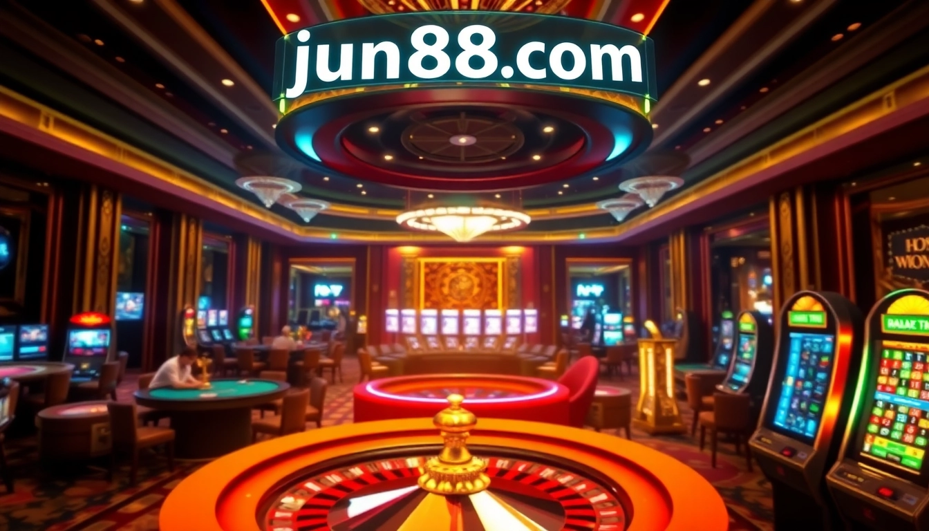 Exciting casino atmosphere at jun88 com with vibrant games and action-packed tables.