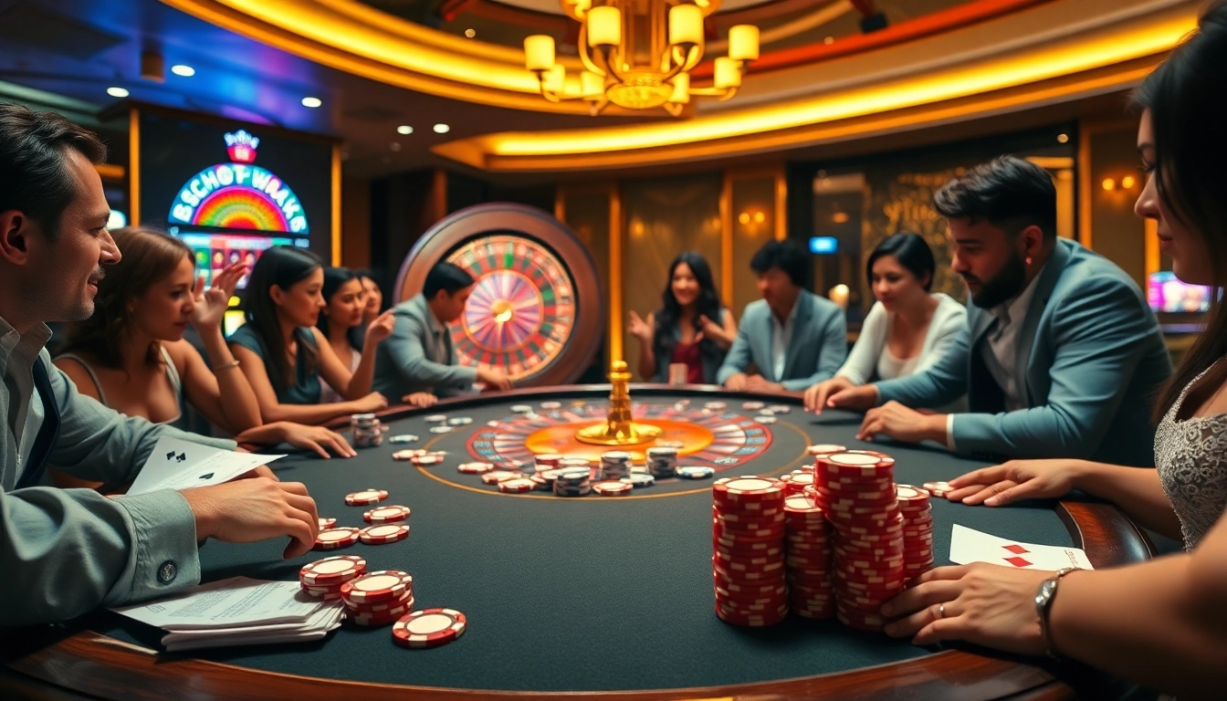 Experience thrill and excitement at https://www.66slots8.com/ with players enjoying a luxurious poker game.