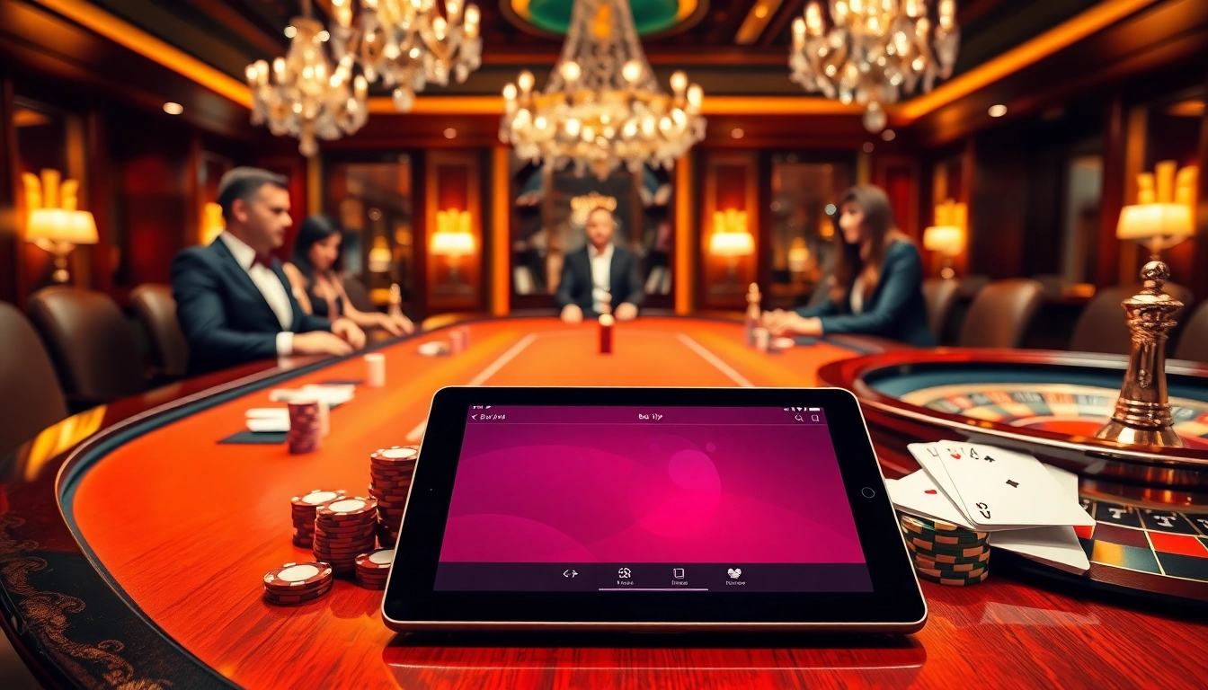 Chiến lược thắng cược với ứng dụng Bet VIP được hiển thị giữa các yếu tố casino sang trọng.