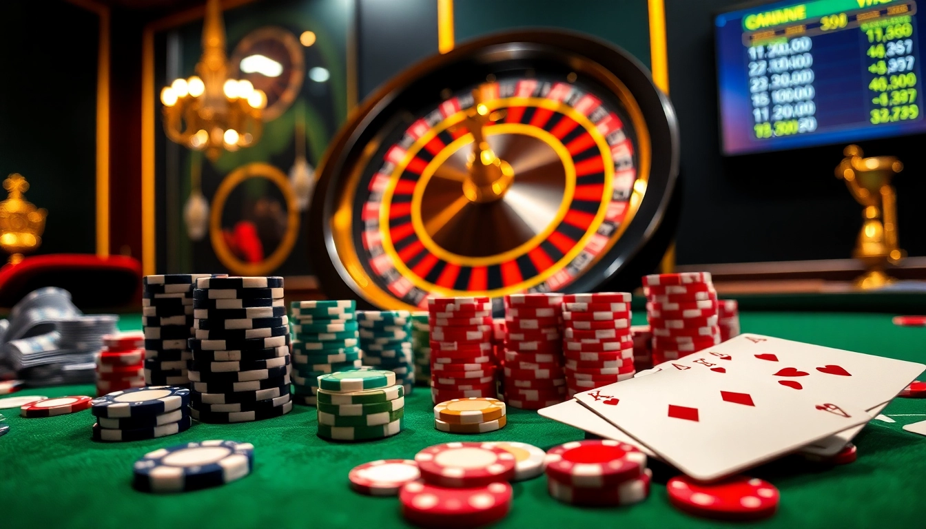 Engage in an exhilarating casino adventure with s8 poker chips and cards on a luxurious table.