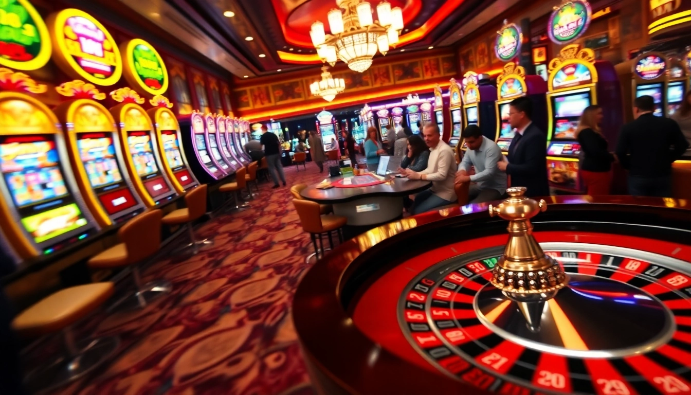 Win big at gacor slot machines amidst a vibrant casino atmosphere filled with excitement.