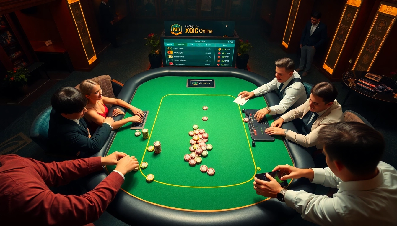 Experience the excitement of xóc đĩa online with vibrant casino elements and immersive gameplay.