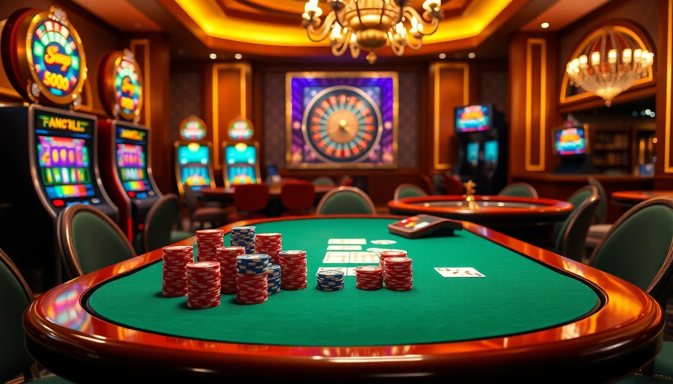 Experience high-stakes poker excitement at https://kk55.fit/ with vibrant chips and playing cards.