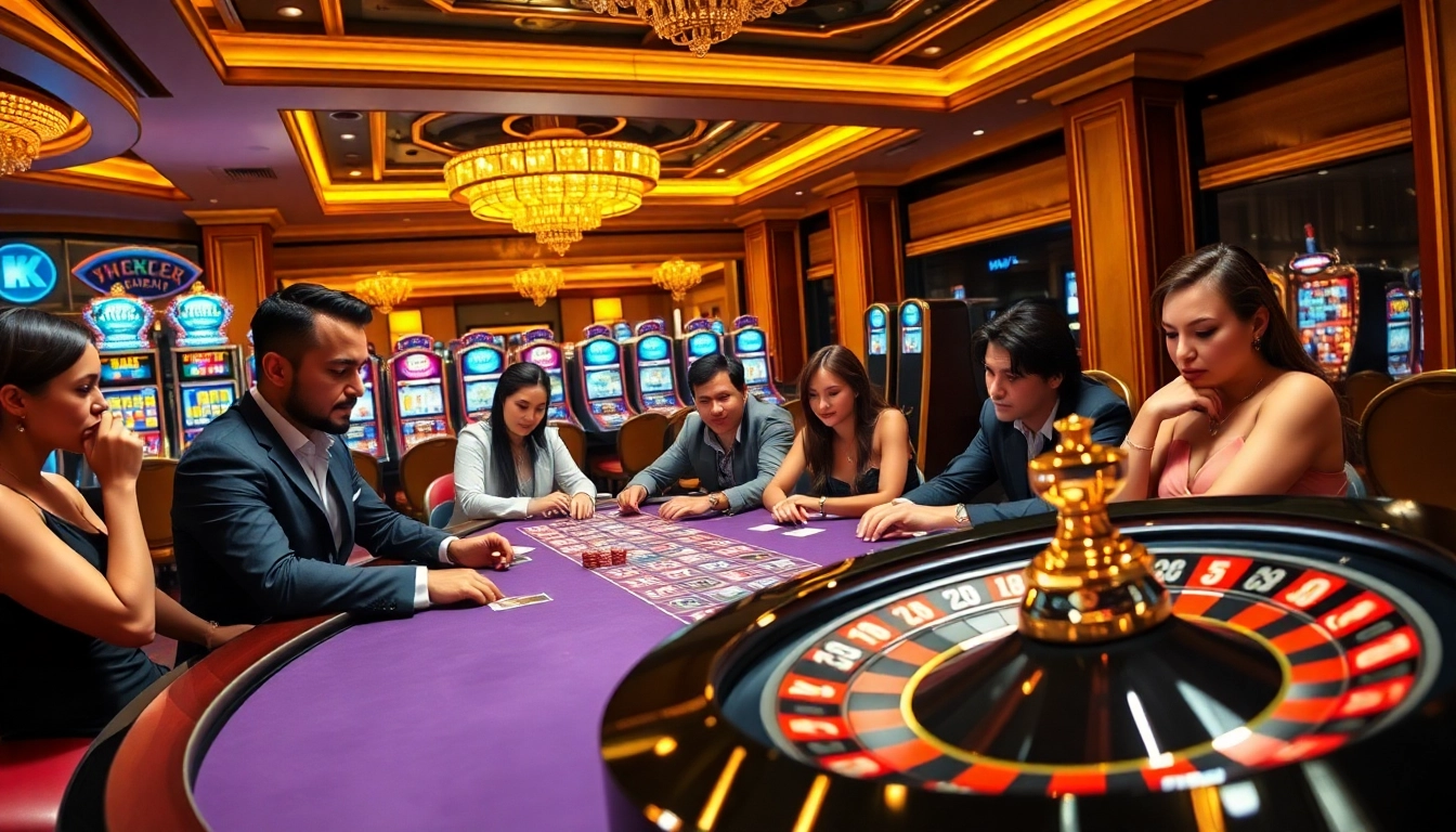 Players engage in thrilling MK8-themed card game at a luxurious casino table.