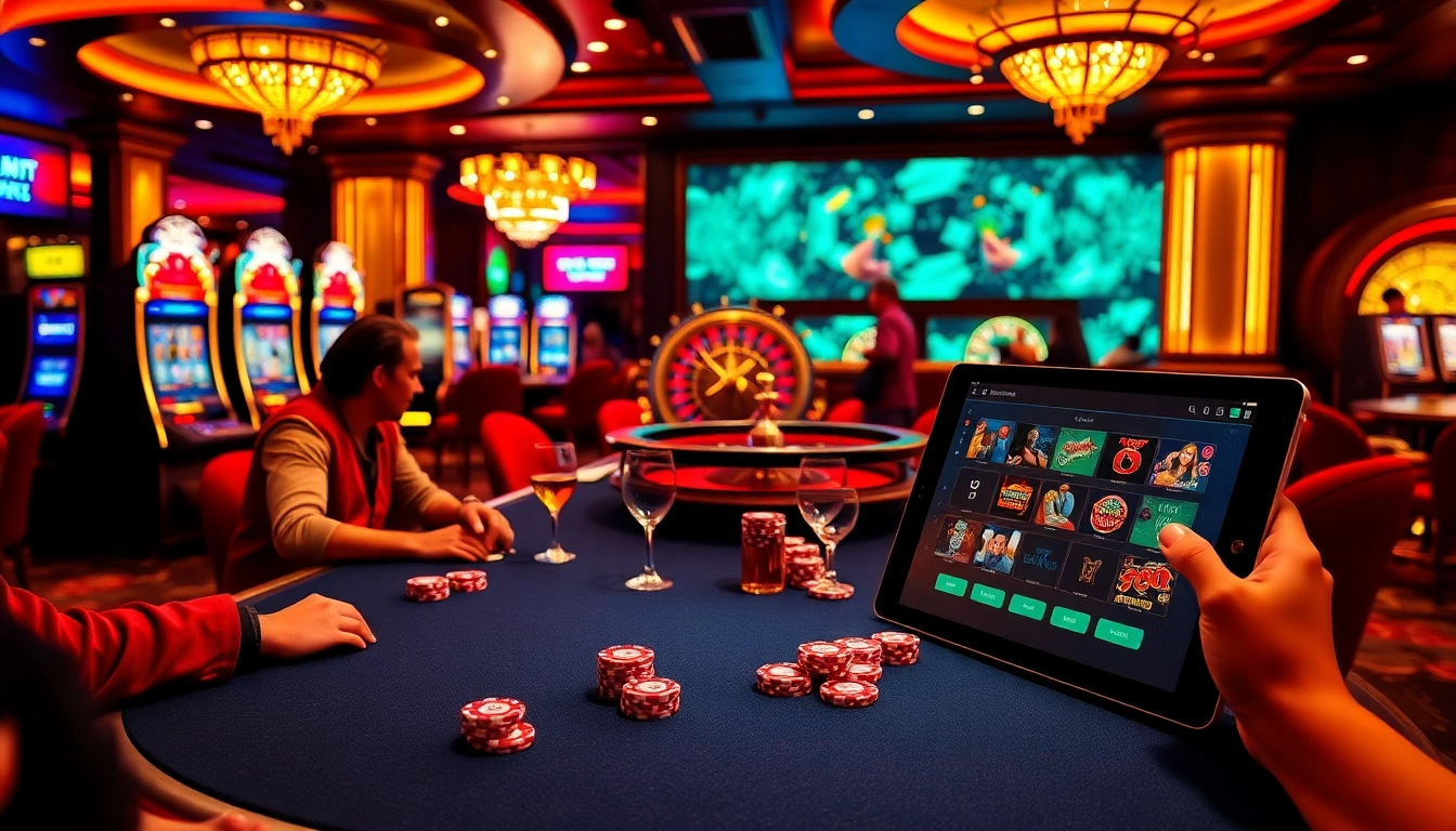 Engaging poker game at a luxury casino, featuring elements from https://xx88tv.com/ and a thrilling atmosphere.