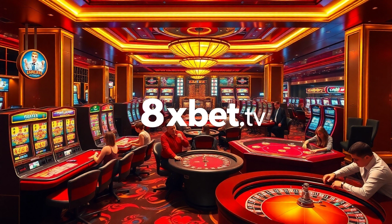 Experience luxury gaming with 8xbetcom.tv's exciting casino elements and vibrant atmosphere.