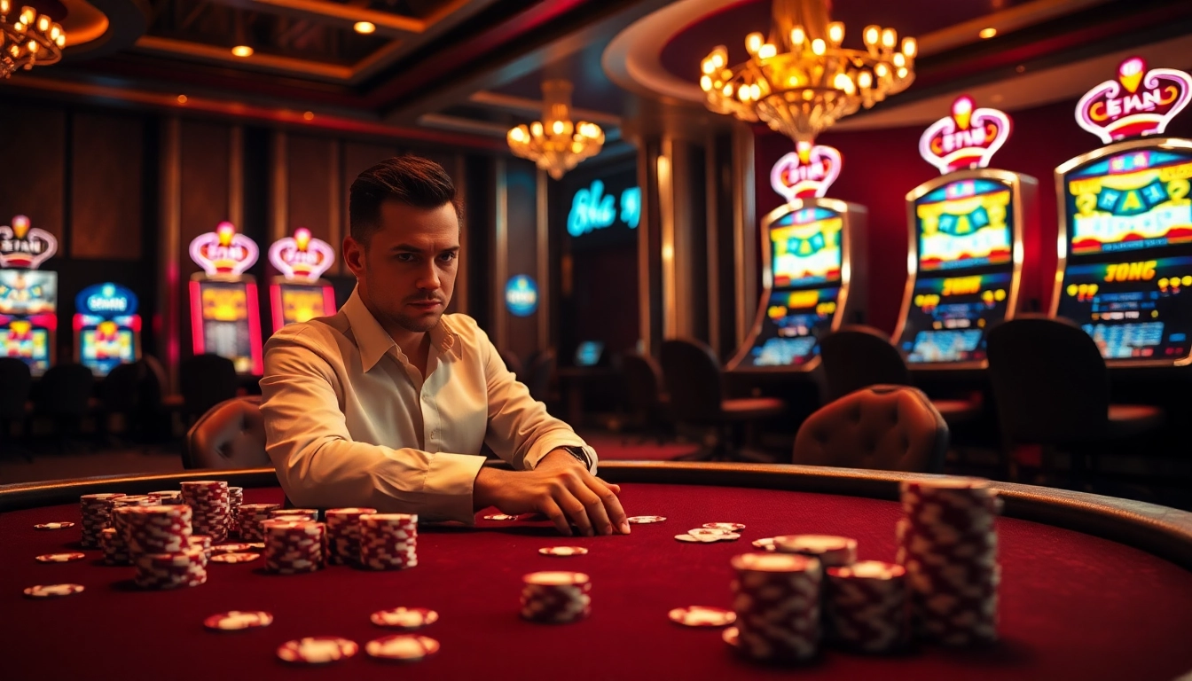 Experience the excitement of 88i nhà cái at a luxurious poker table with vibrant chips and cards.