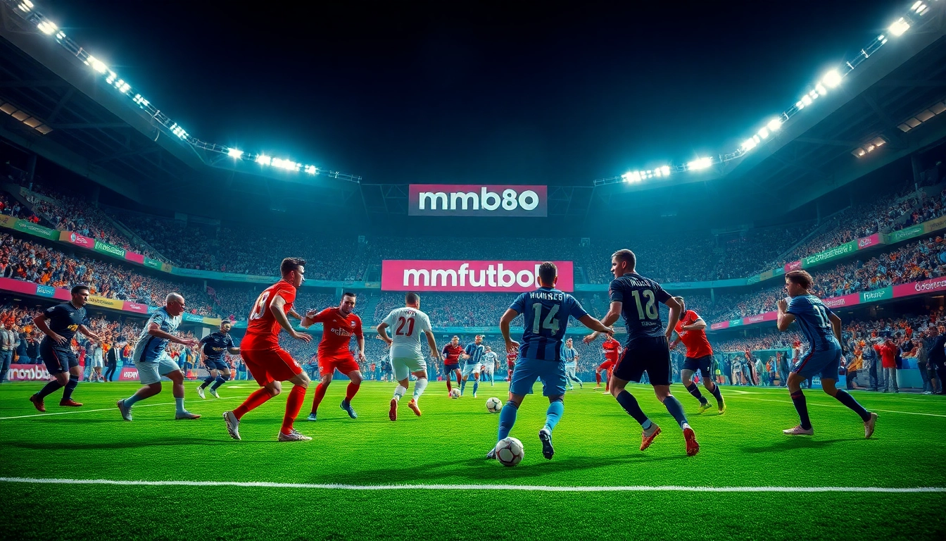 Experience thrilling moments of mm88 futbol in an electrifying football match atmosphere.