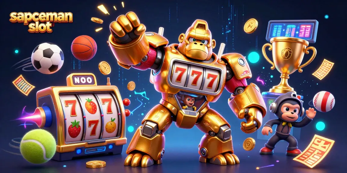Experience thrilling action with sapceman slot, featuring a mech gorilla and dynamic sports elements.